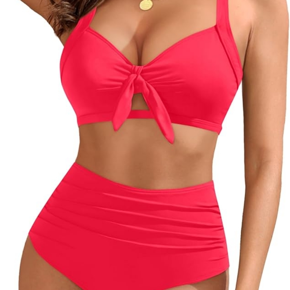 Tempt Me Two Piece Swimsuits - High Waisted Bikini Tummy Control Full Coverage
